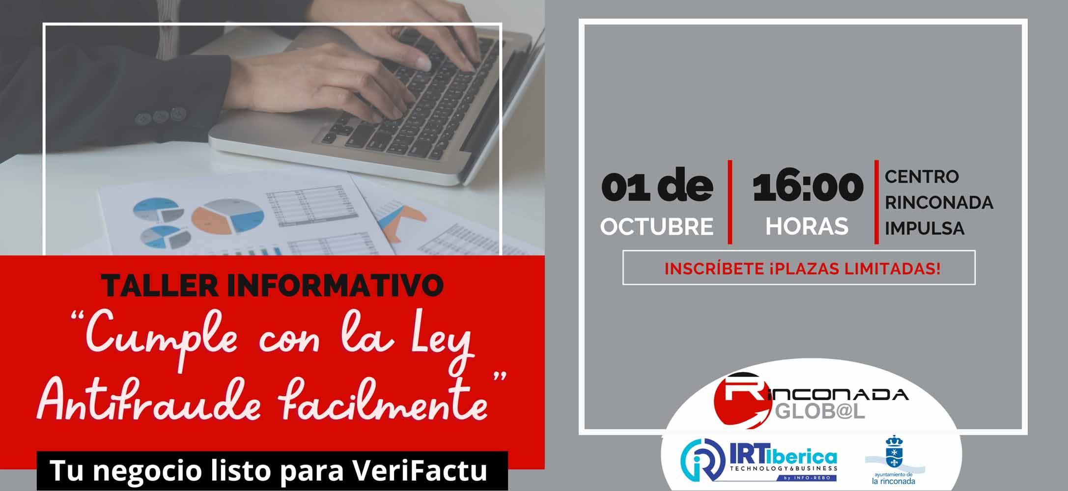 Taller Informativo «Cumple con la Ley Antifraude fácilmente. tu negocio listo para VeriFactu»