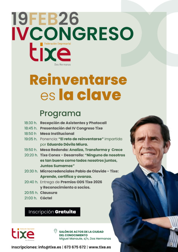 IV Congreso TIXE, tu congreso, bajo el lema REINVENTARSE ES LA CLAVE